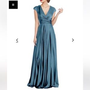 Alyce Paris V Neck Cap Sleeve Gown #27305